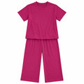 Pink tee & trousers two-piece set