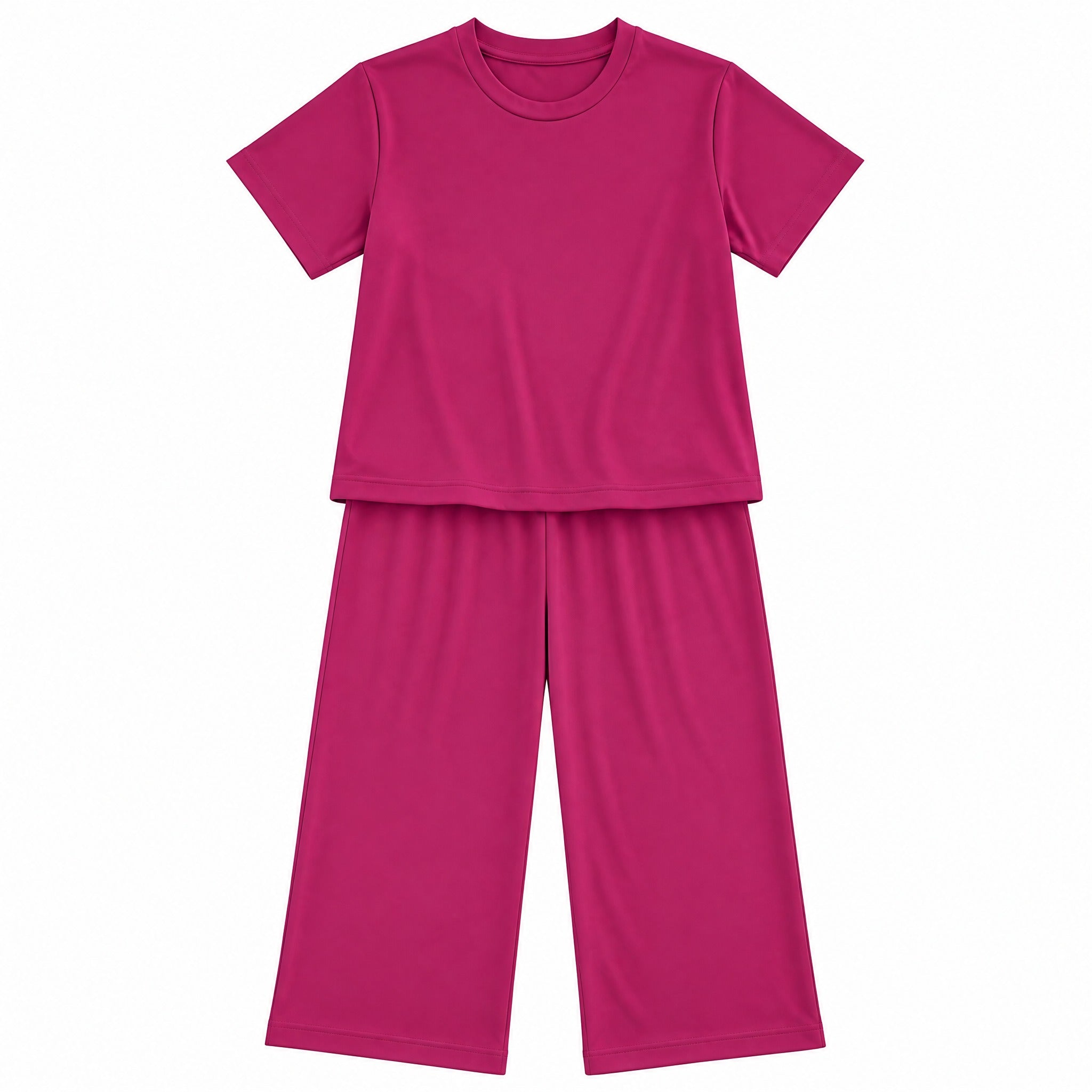 Pink tee & trousers two-piece set