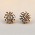 Rose Gold Starburst Stud Earrings – detail