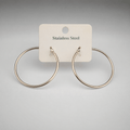 Classic Silver Hoop Earrings – detail