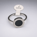 Roman Numeral Ring – Black & Silver – detail